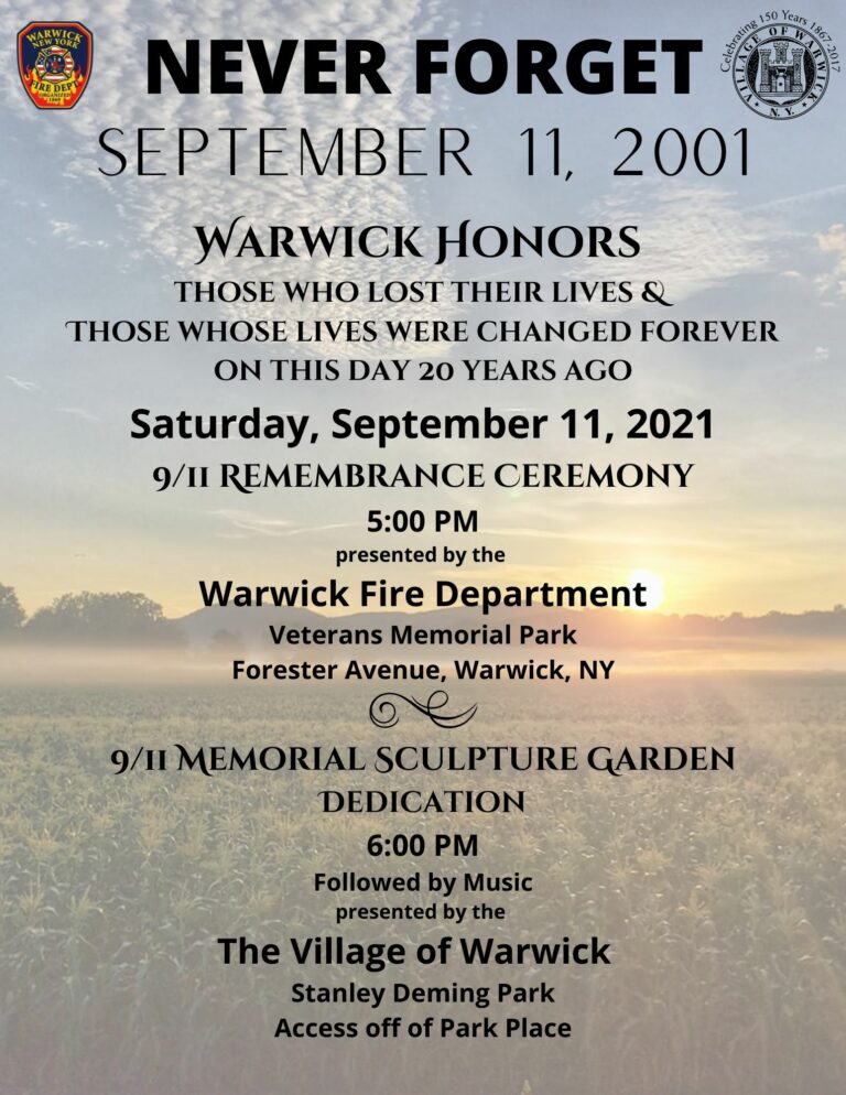 9/11 Remembrance Ceremony & Sculpture Garden Dedication